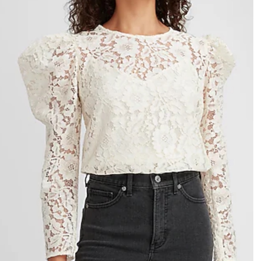 Express Lace Blouse - Cream